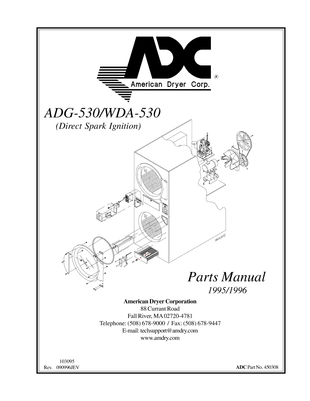 American Dryer Corp manual ADG-530/WDA-530 