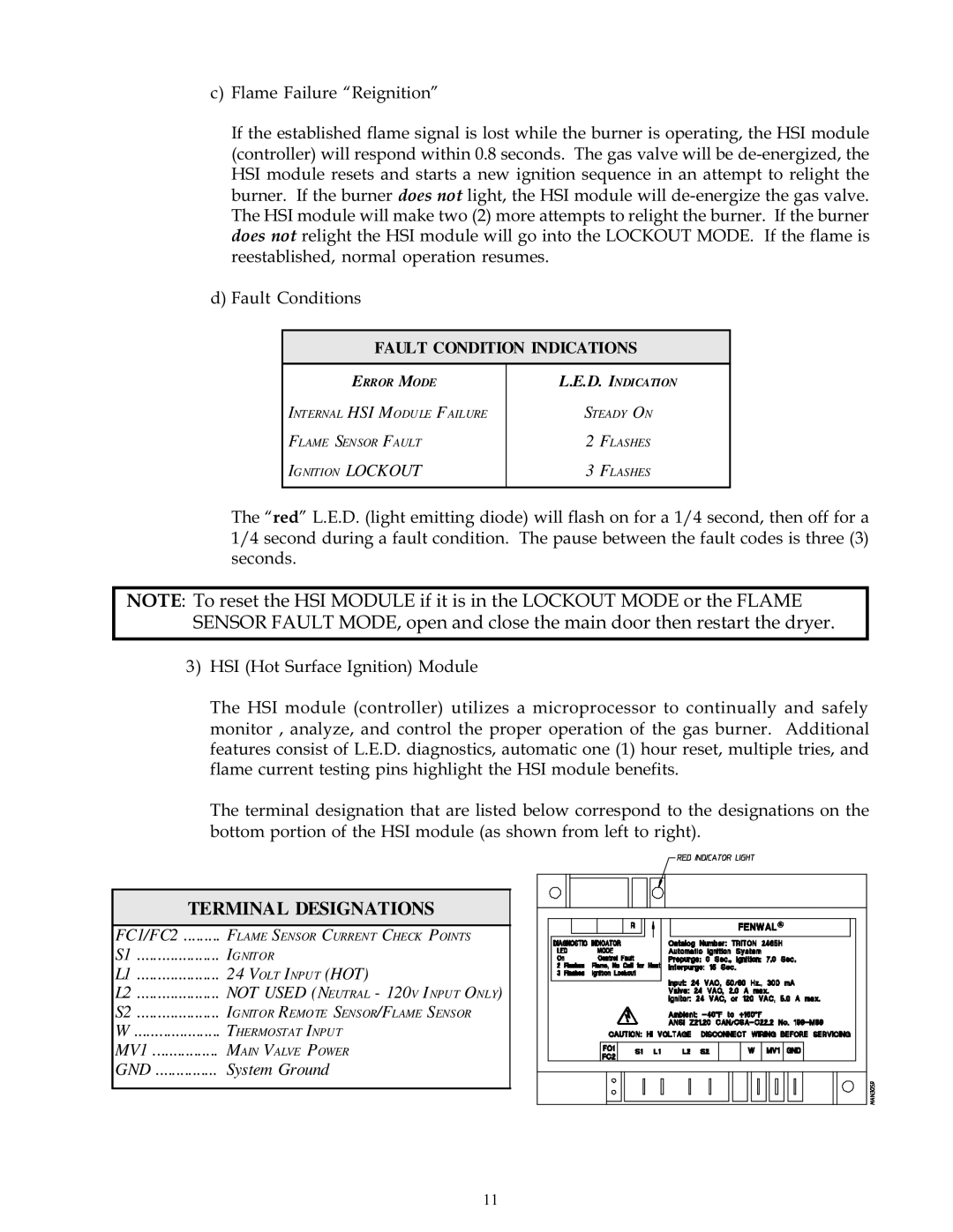 American Dryer Corp ADG-530 technical manual Terminal Designations 