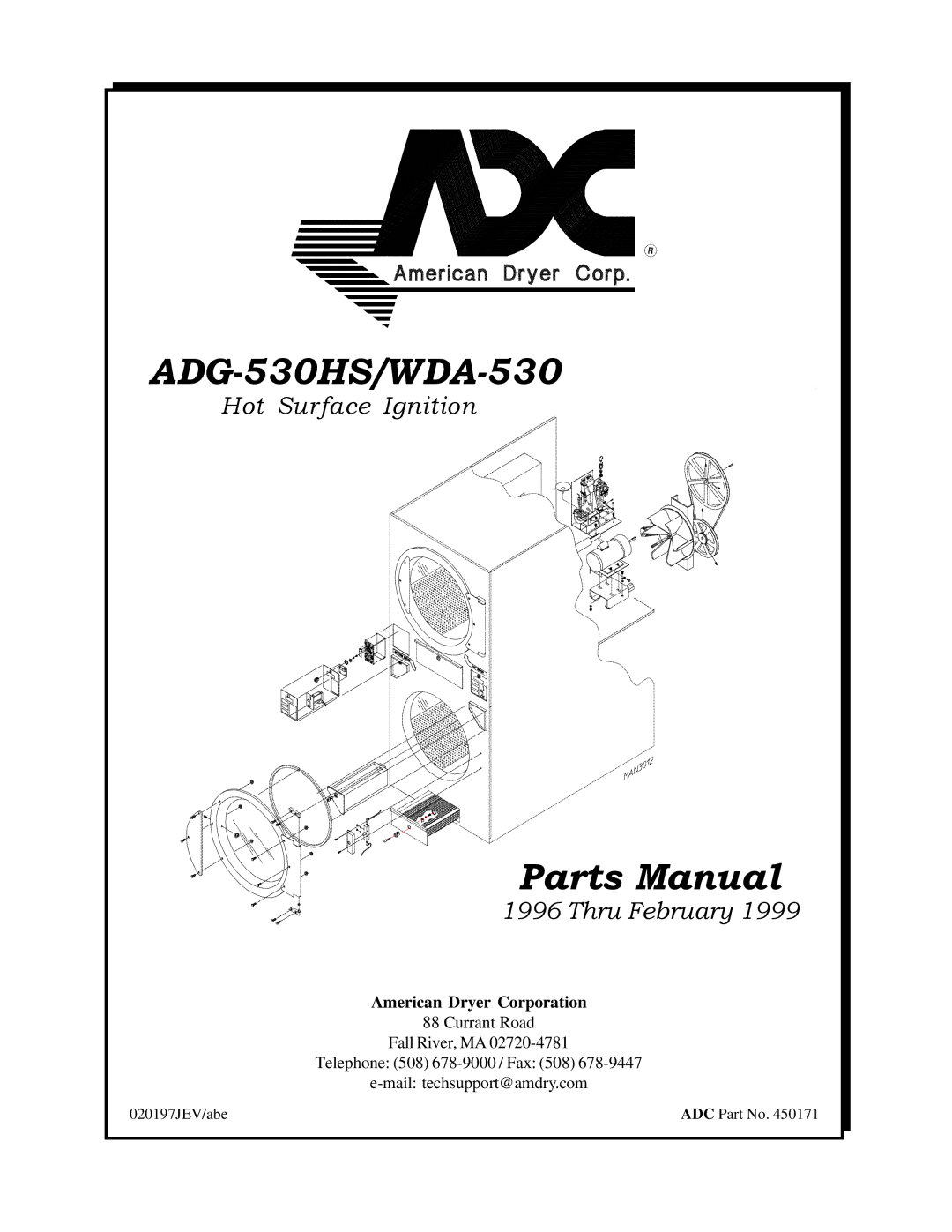 American Dryer Corp manual ADG-530HS/WDA-530 