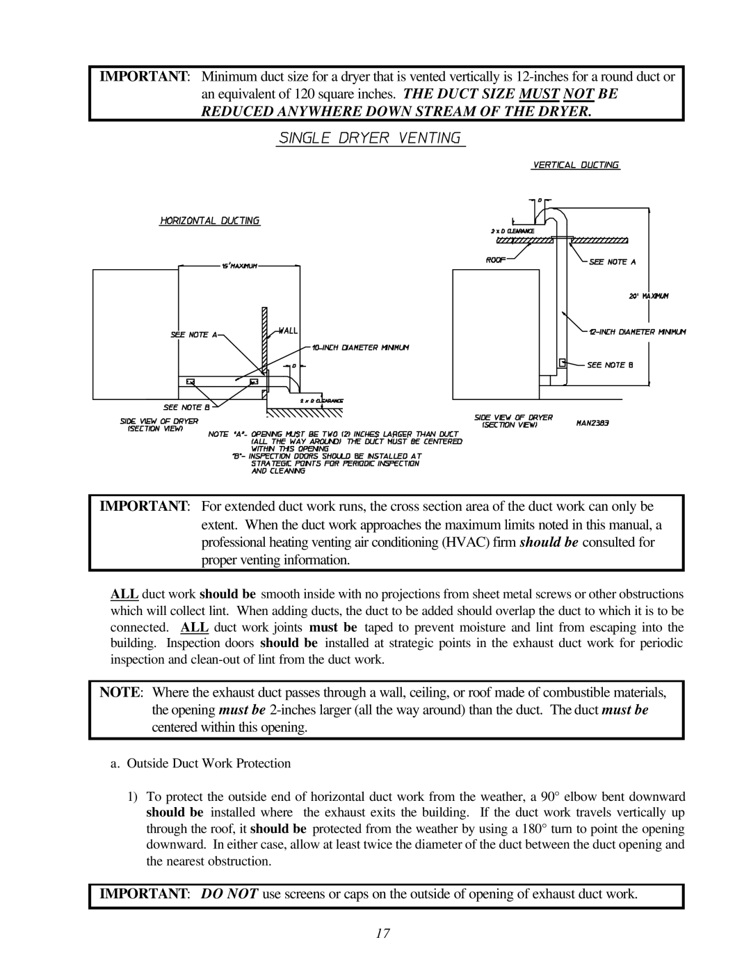 American Dryer Corp ADG-78 II installation manual Reduced Anywhere Down Stream of the Dryer 