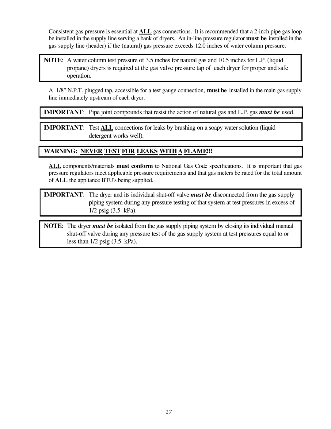 American Dryer Corp ADG-78 II installation manual 