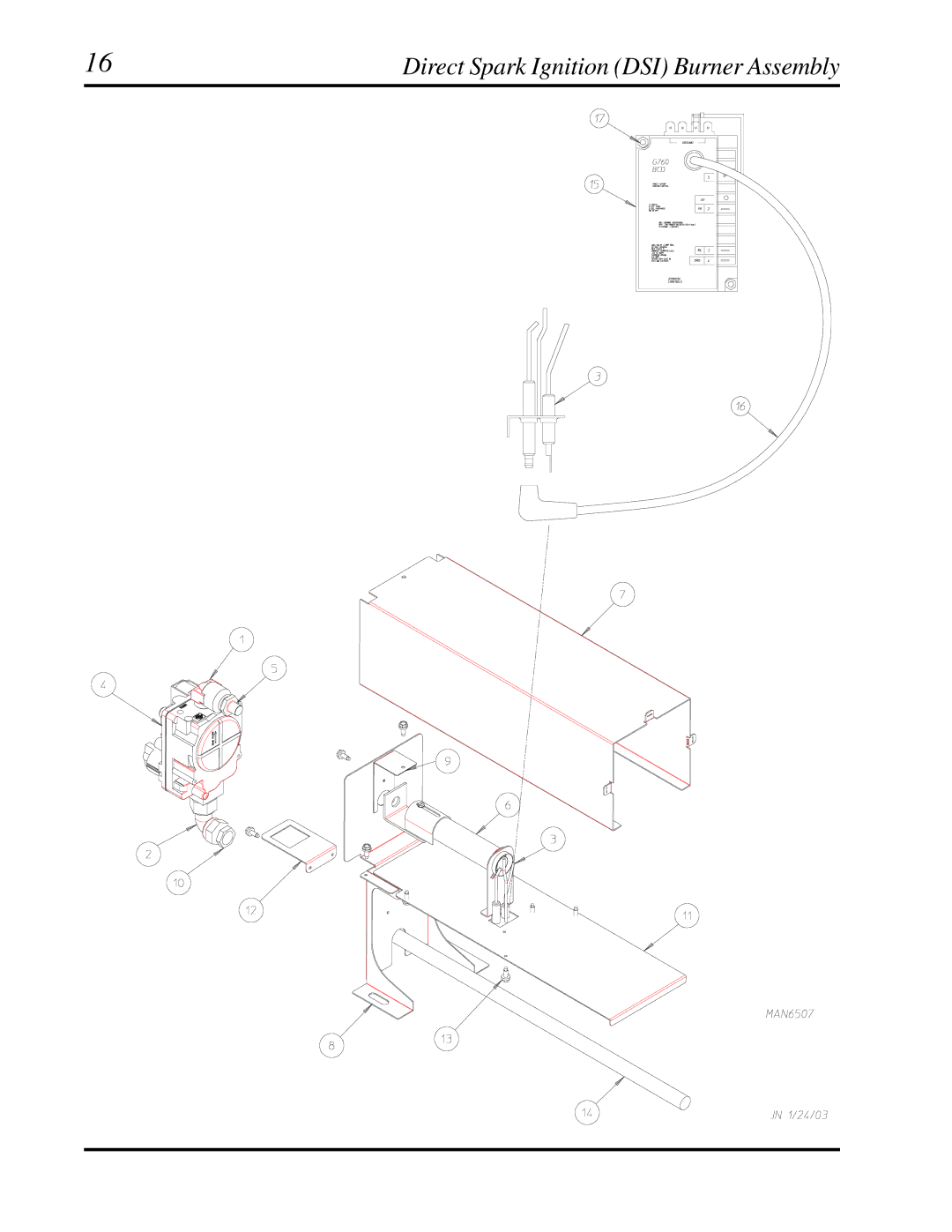 American Dryer Corp CG20, SL20 manual Direct Spark Ignition DSI Burner Assembly 