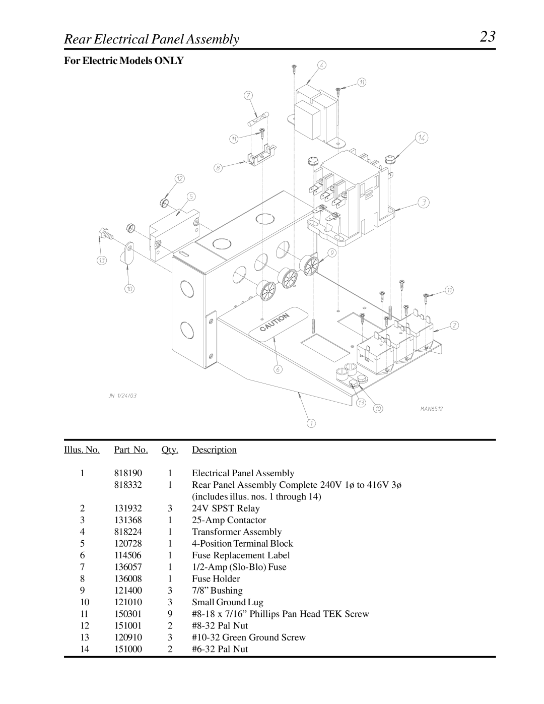 American Dryer Corp SL20, CG20 manual For Electric Models only 