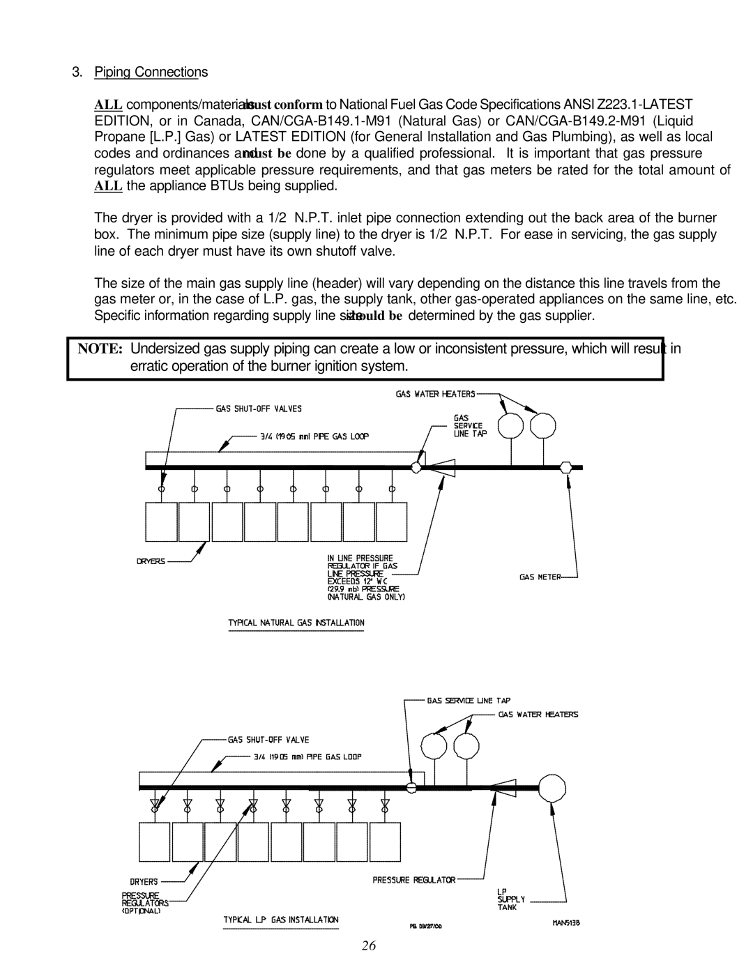 American Dryer Corp D-40 installation manual 