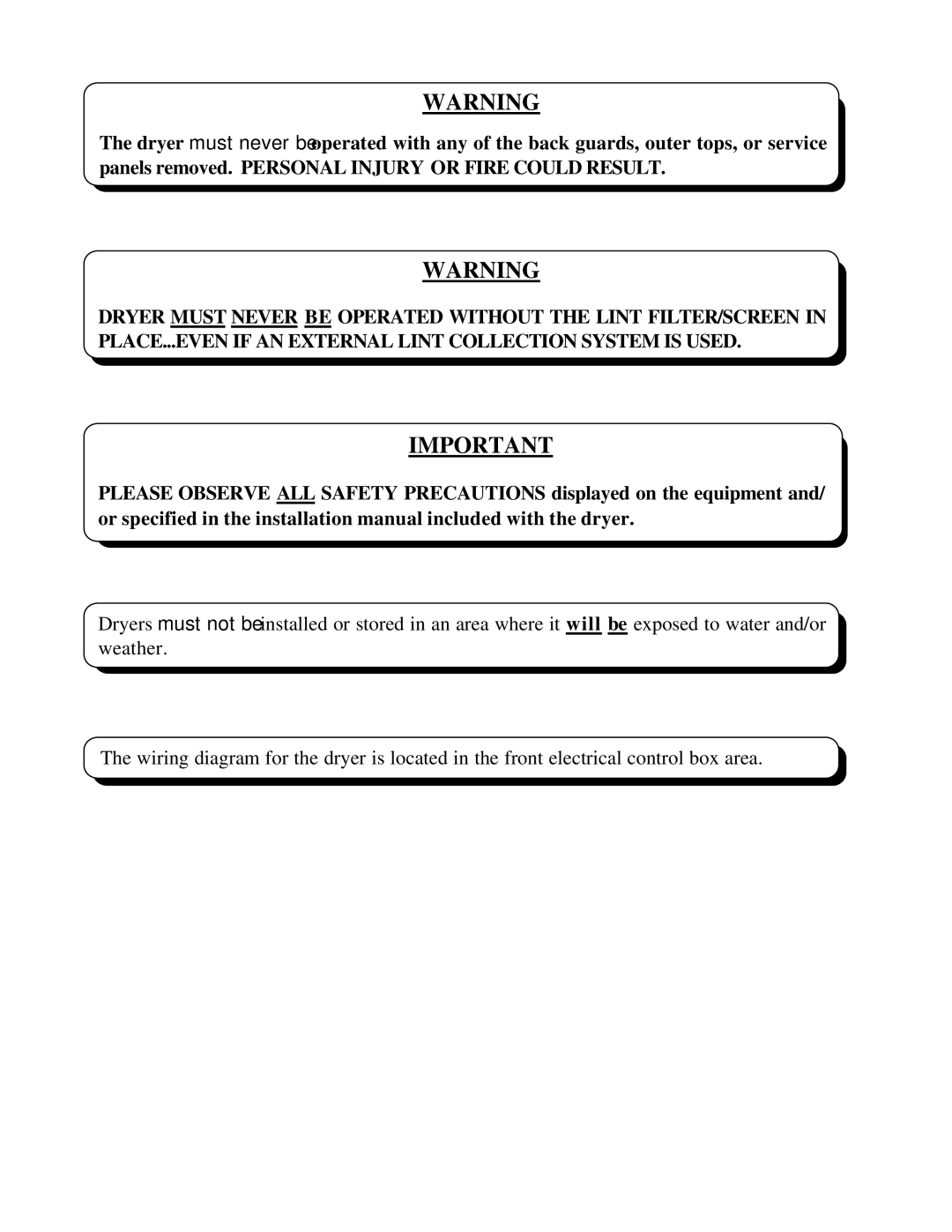 American Dryer Corp D-40 installation manual 