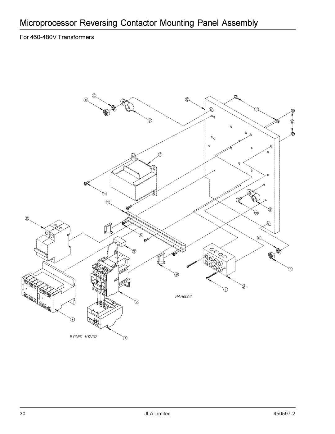 American Dryer Corp D170 manual For 460-480V Transformers 