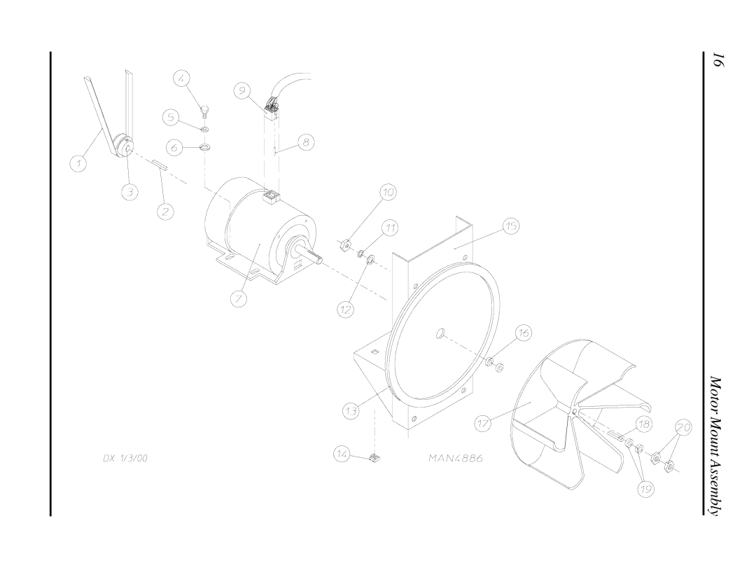 American Dryer Corp D30 manual Motor Mount Assembly 