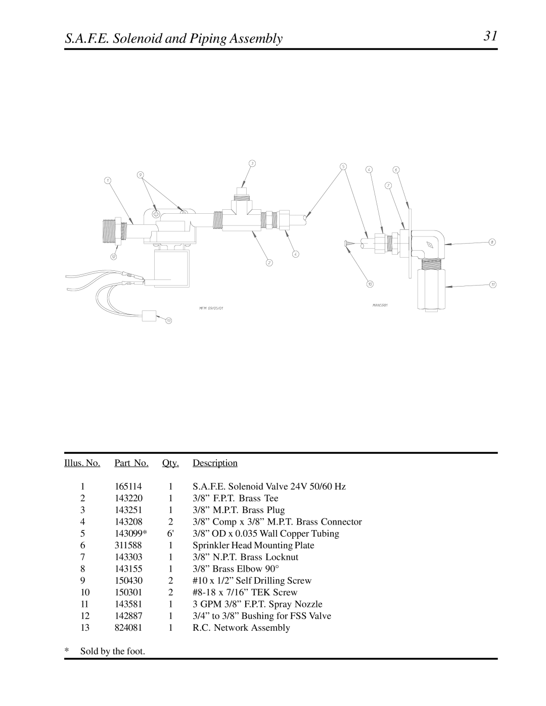 American Dryer Corp D30 manual F.E. Solenoid and Piping Assembly 