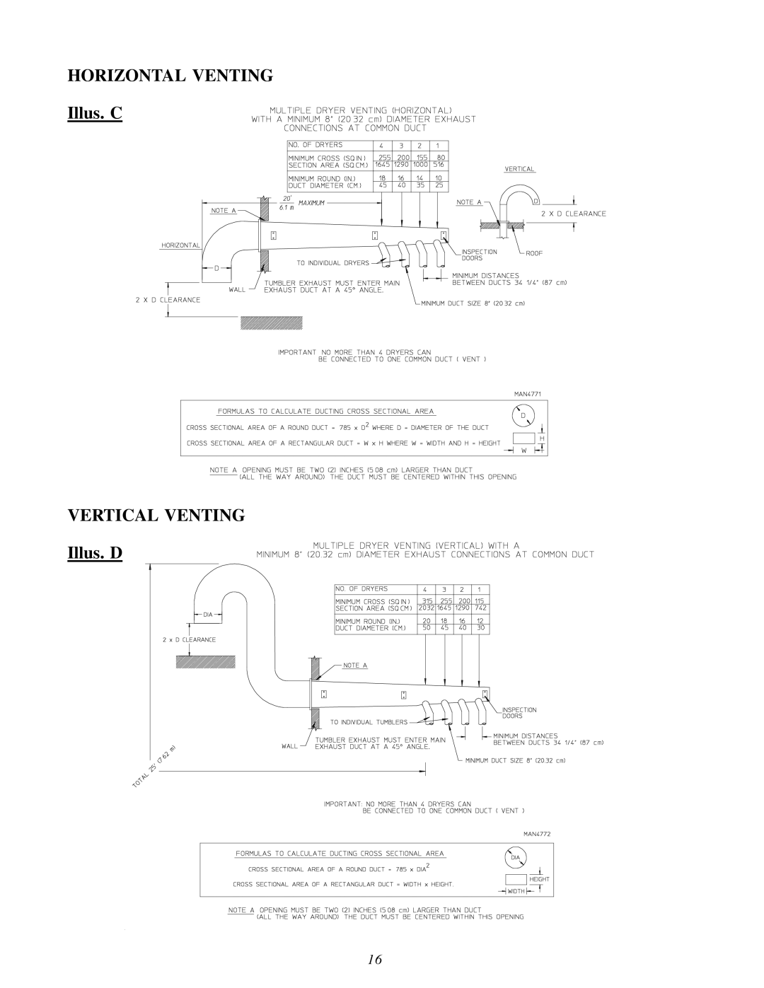 American Dryer Corp D3030 installation manual Illus. C 