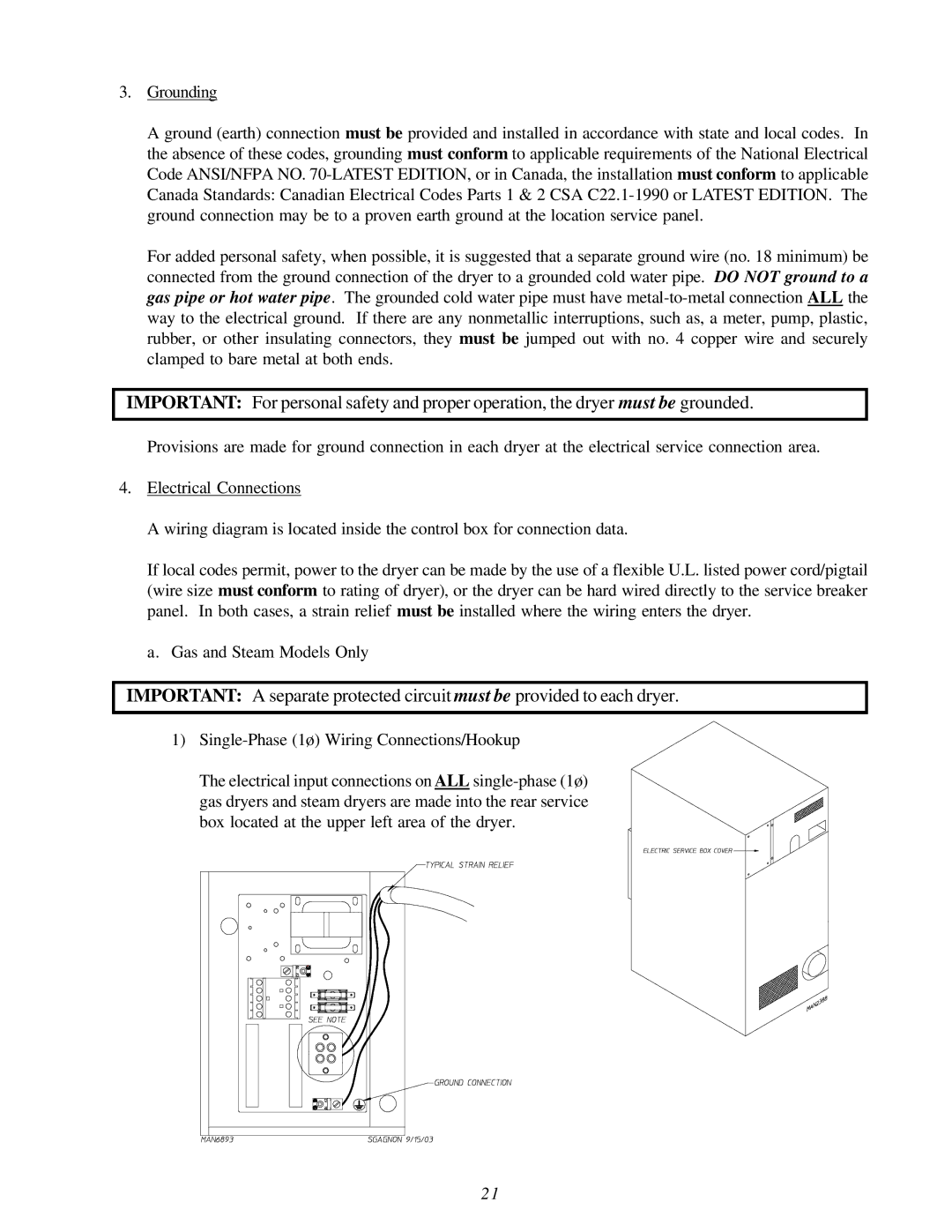 American Dryer Corp D3030 installation manual 