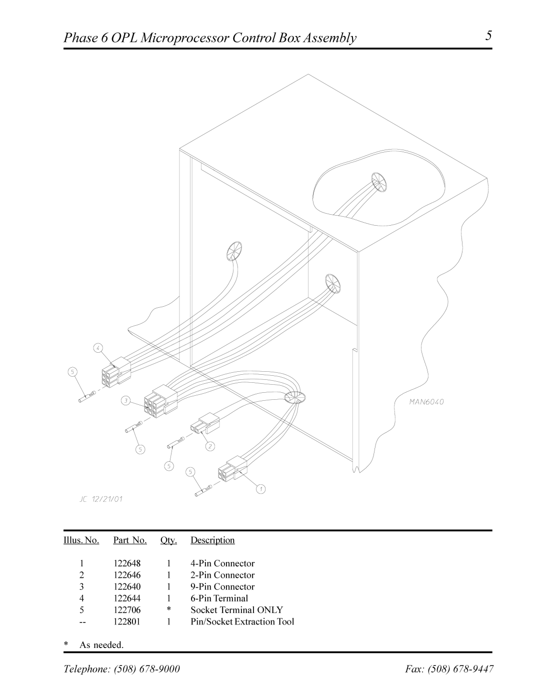 American Dryer Corp EURO-12 manual Phase 6 OPL Microprocessor Control Box Assembly 