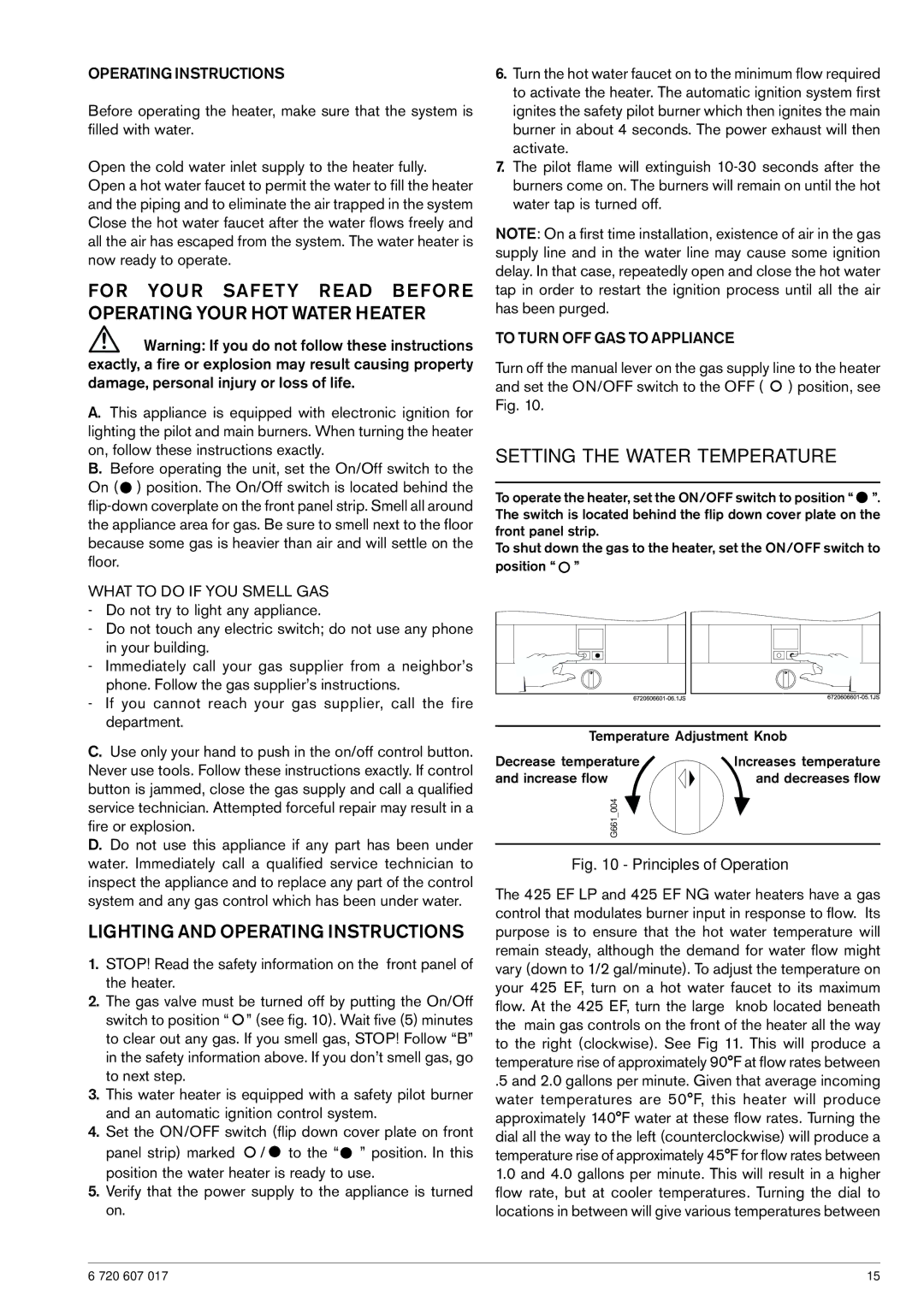 American Dryer Corp GWH 425 EF manual For Your Safety Read Before Operating Your HOT Water Heater 