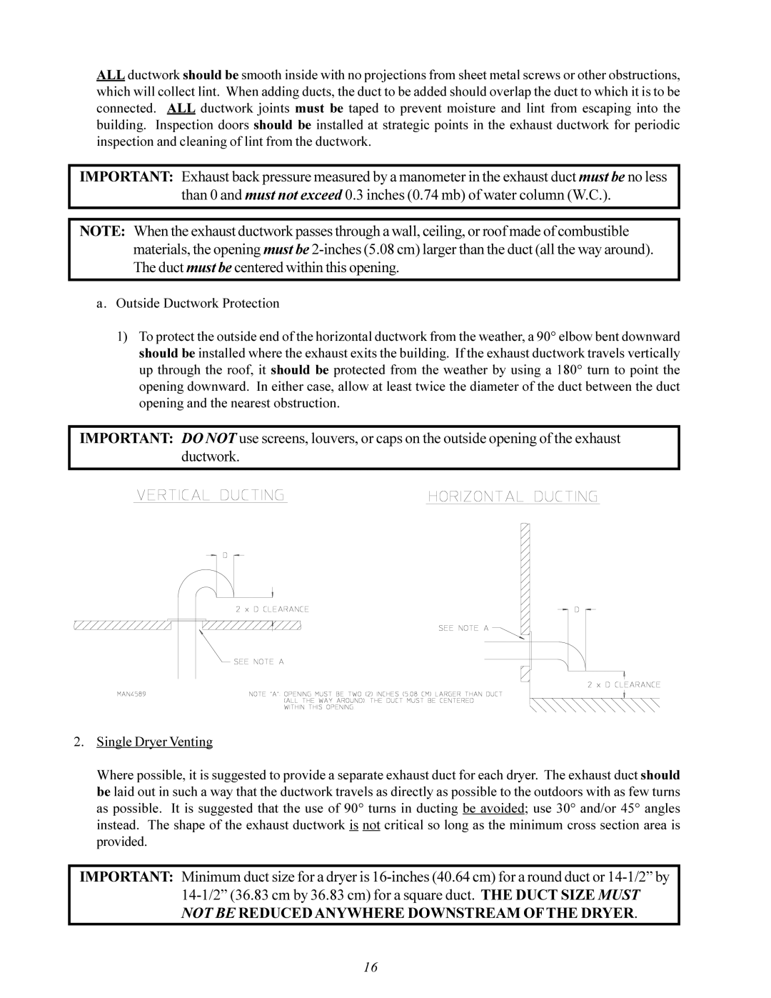 American Dryer Corp ID-120 installation manual 