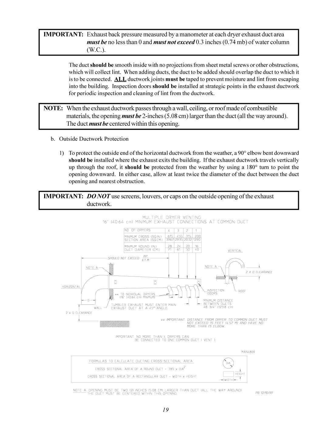 American Dryer Corp ID-120 installation manual 