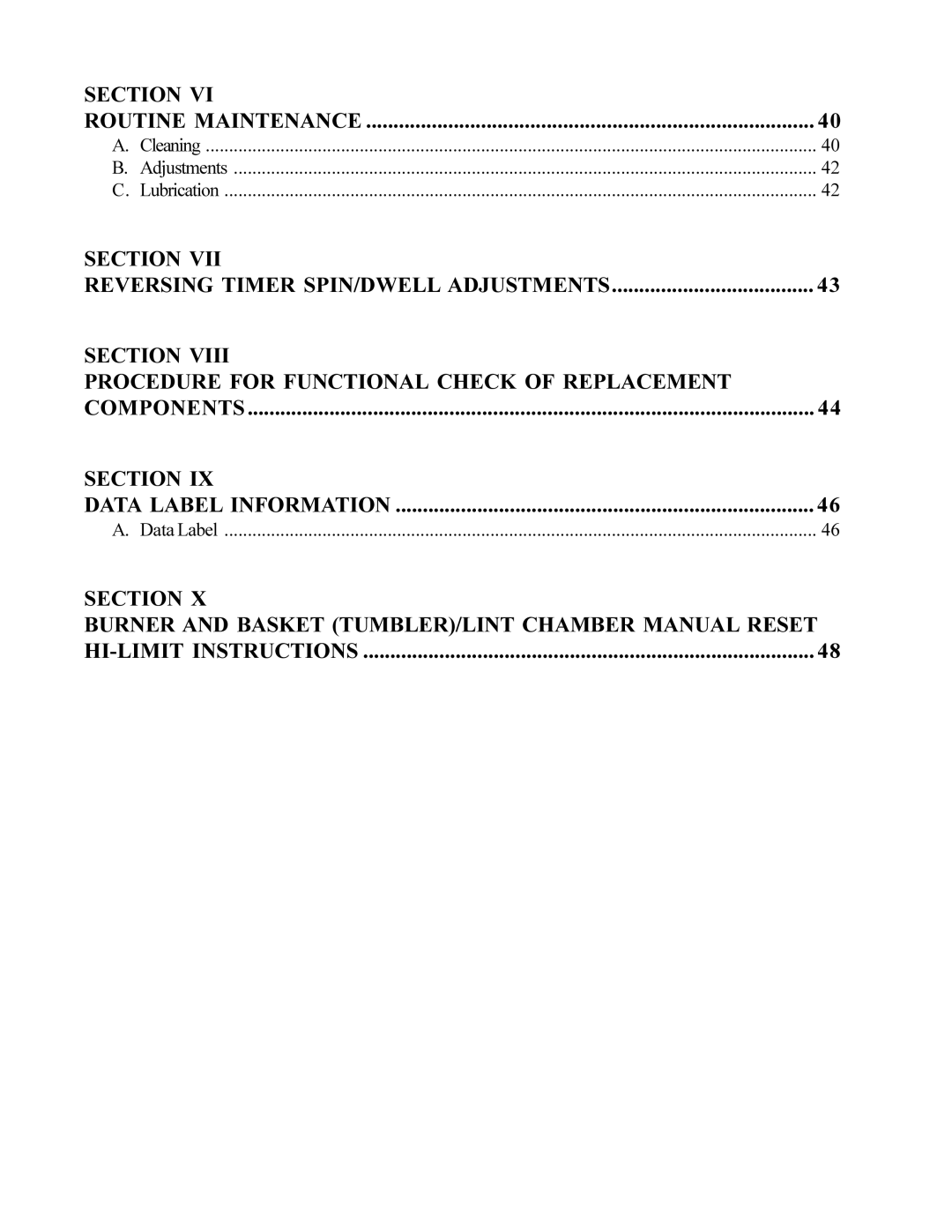 American Dryer Corp ID-120 installation manual Section Procedure for Functional Check of Replacement 