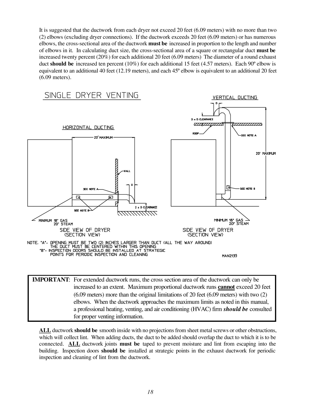 American Dryer Corp ID-170 installation manual 