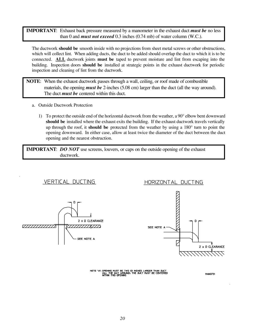 American Dryer Corp ID-170 installation manual 