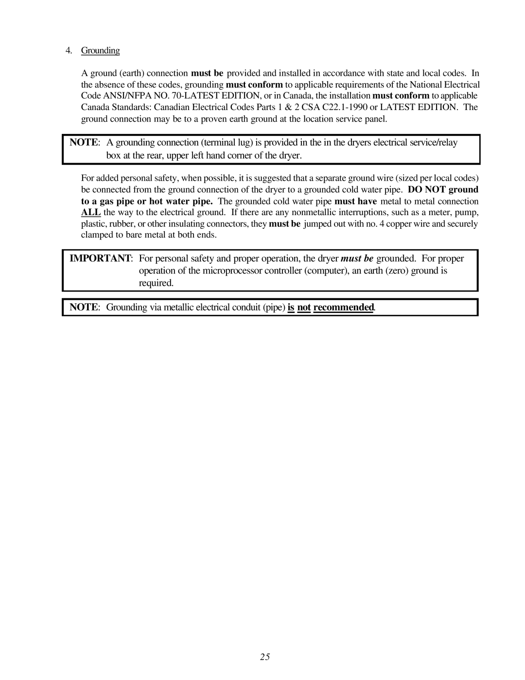 American Dryer Corp ID-170 installation manual 