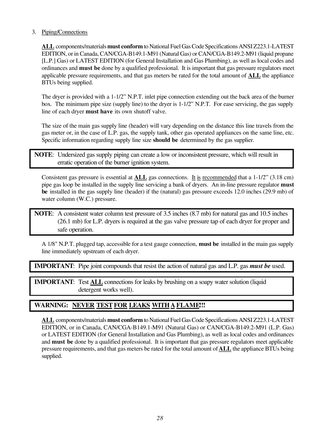 American Dryer Corp ID-170 installation manual 