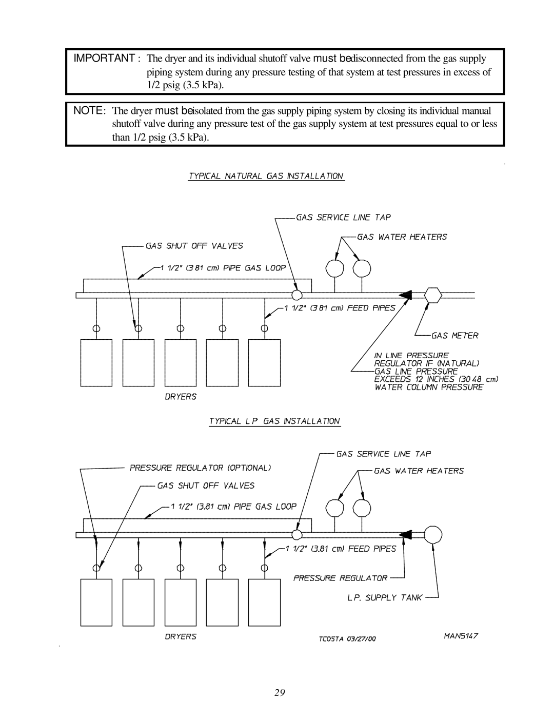 American Dryer Corp ID-170 installation manual 