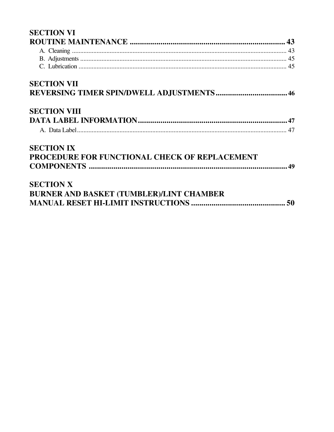 American Dryer Corp ID-170 installation manual Section Routine Maintenance 