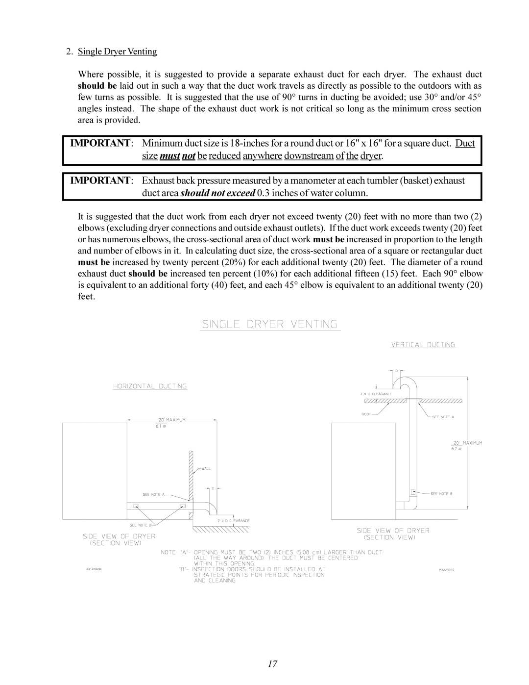 American Dryer Corp MD-170 manual 