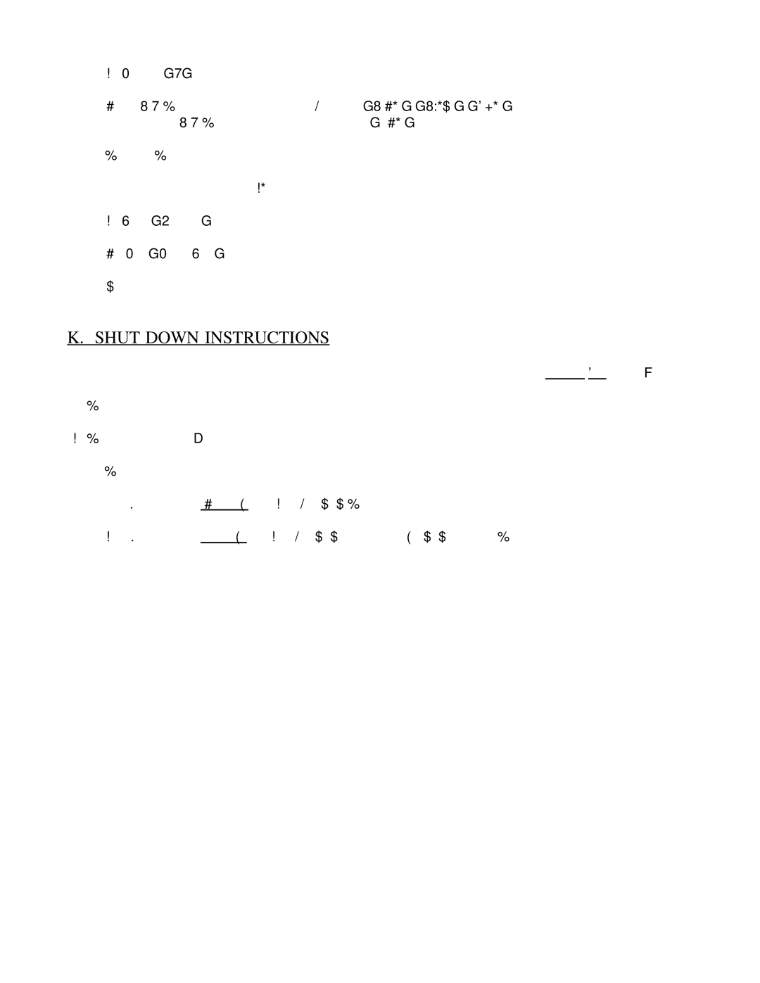 American Dryer Corp MDG-50 installation manual Shut Down Instructions 