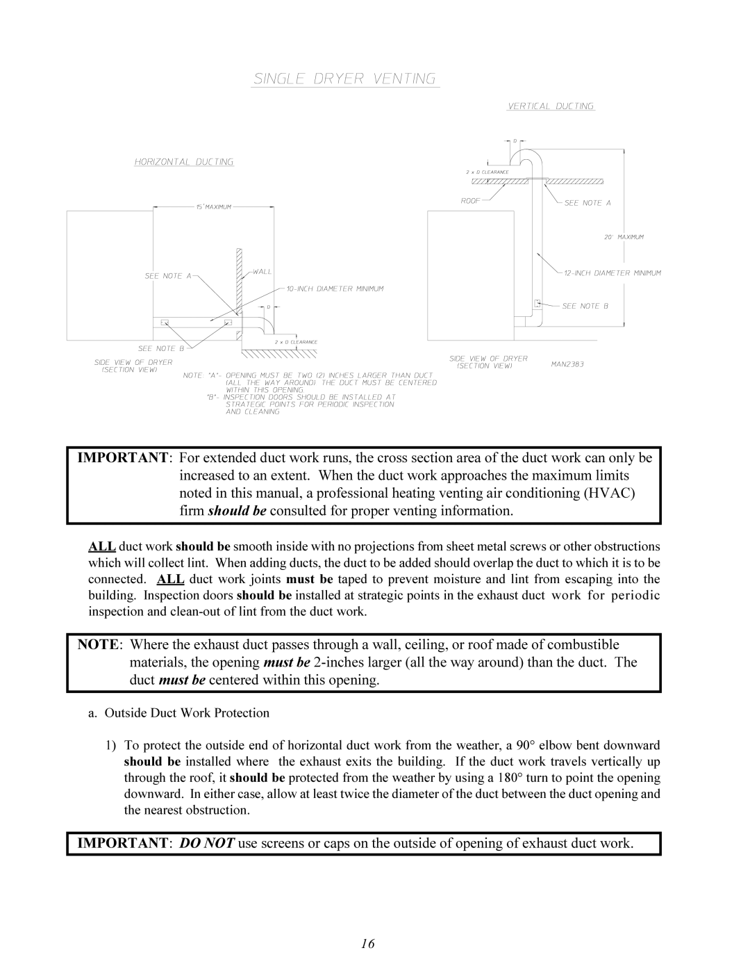 American Dryer Corp MDG-75 manual 