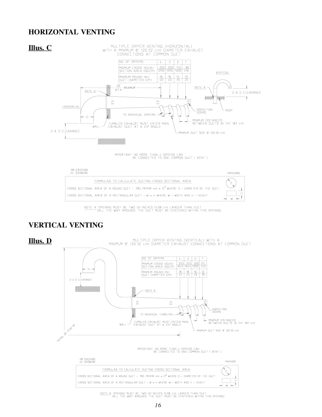 American Dryer Corp MDG30V installation manual Illus. C 