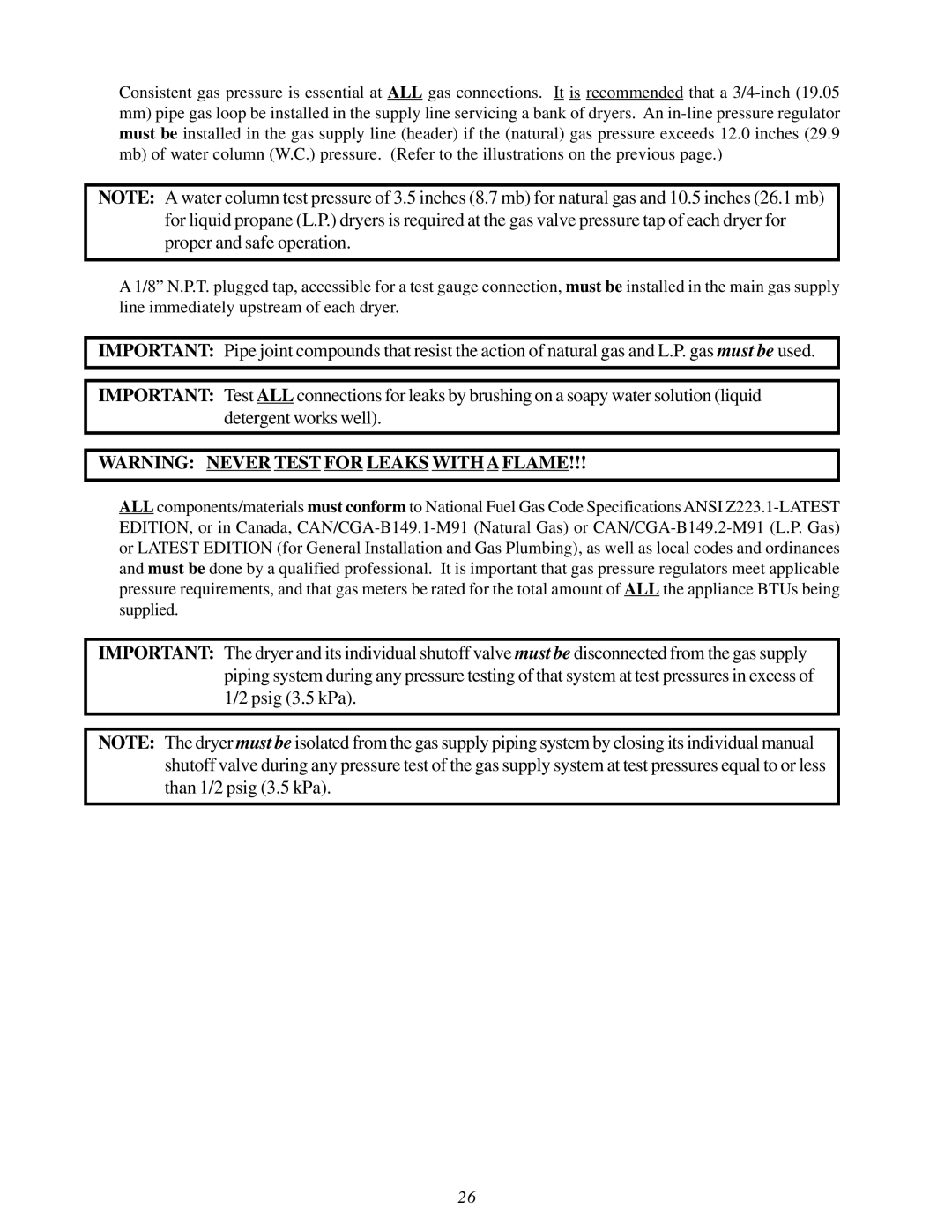 American Dryer Corp MDG30V installation manual 