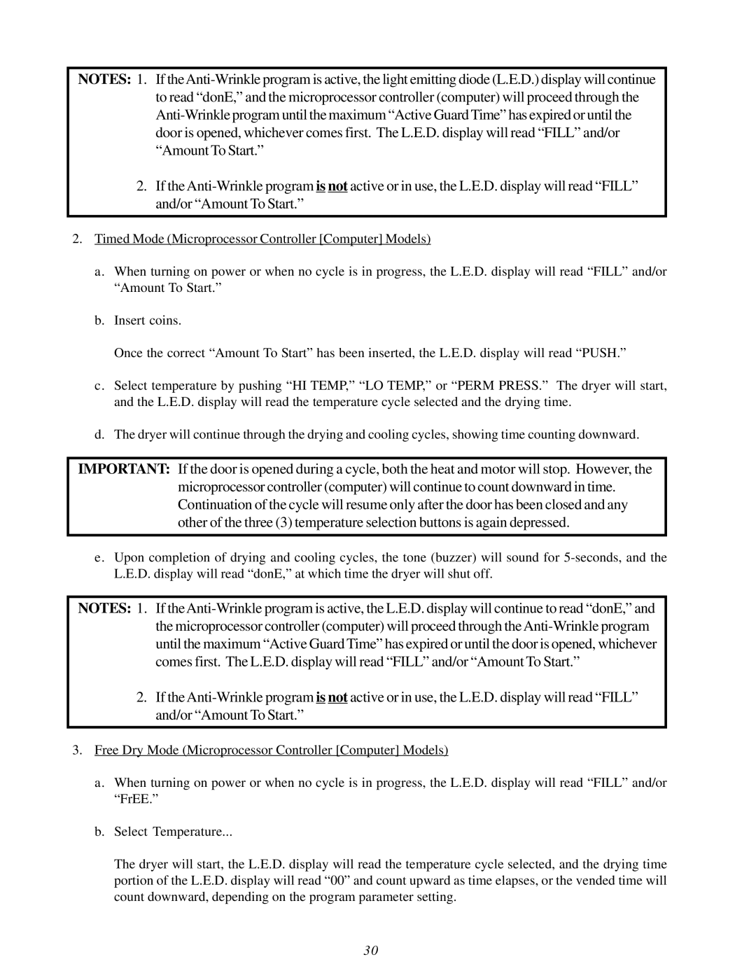 American Dryer Corp MDG30V installation manual 