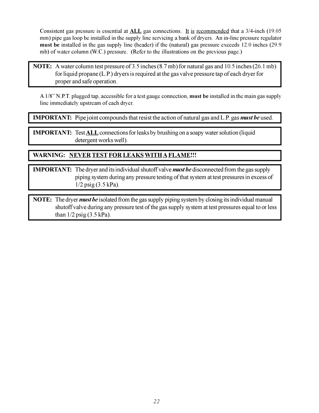 American Dryer Corp MDG50PNH, MDG50MNV installation manual 