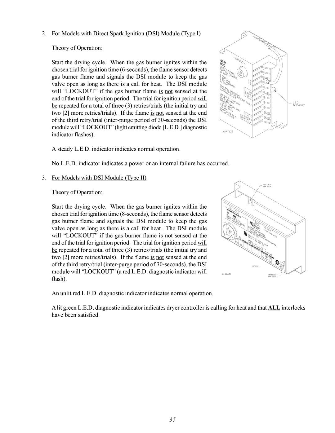 American Dryer Corp MDG50MNV, MDG50PNH installation manual 