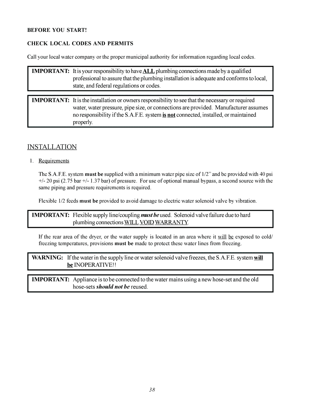 American Dryer Corp MDG50PNH, MDG50MNV installation manual Installation, Before YOU Start Check Local Codes and Permits 