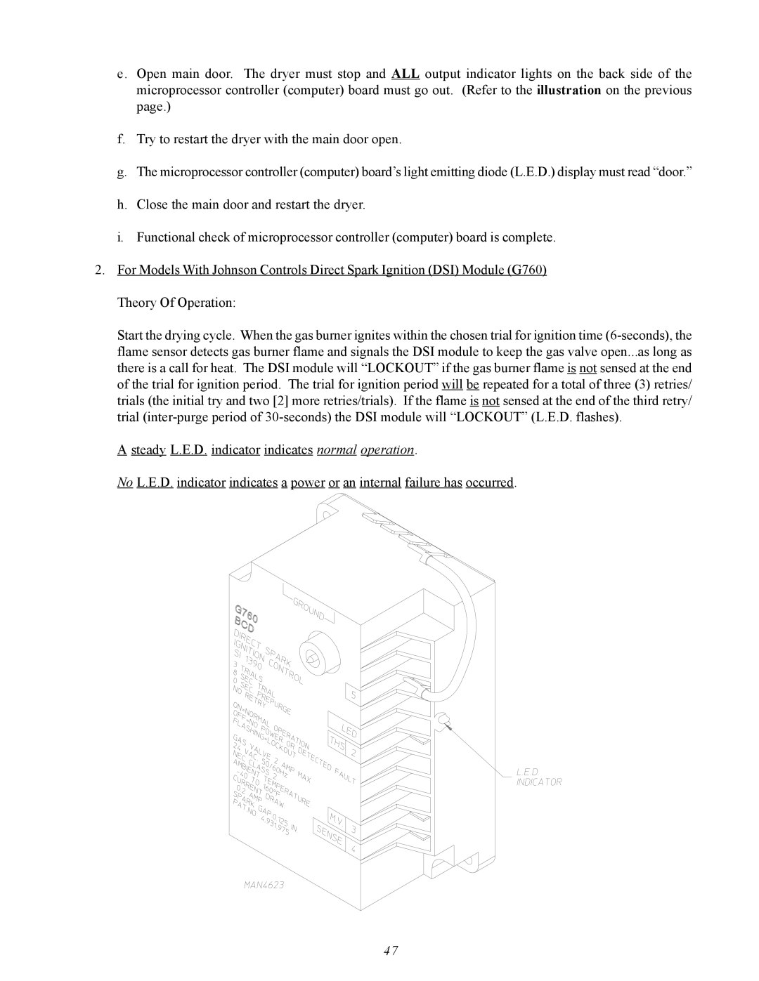 American Dryer Corp MDG50V installation manual 