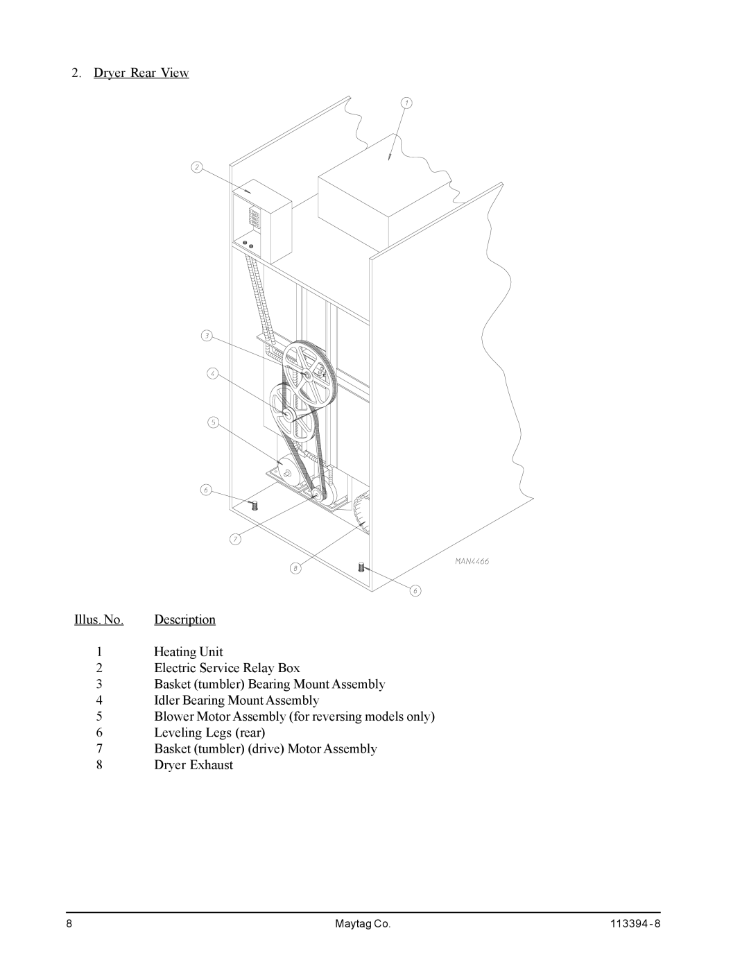 American Dryer Corp MDG75PNH, MDG75MNV installation manual Maytag Co 113394 