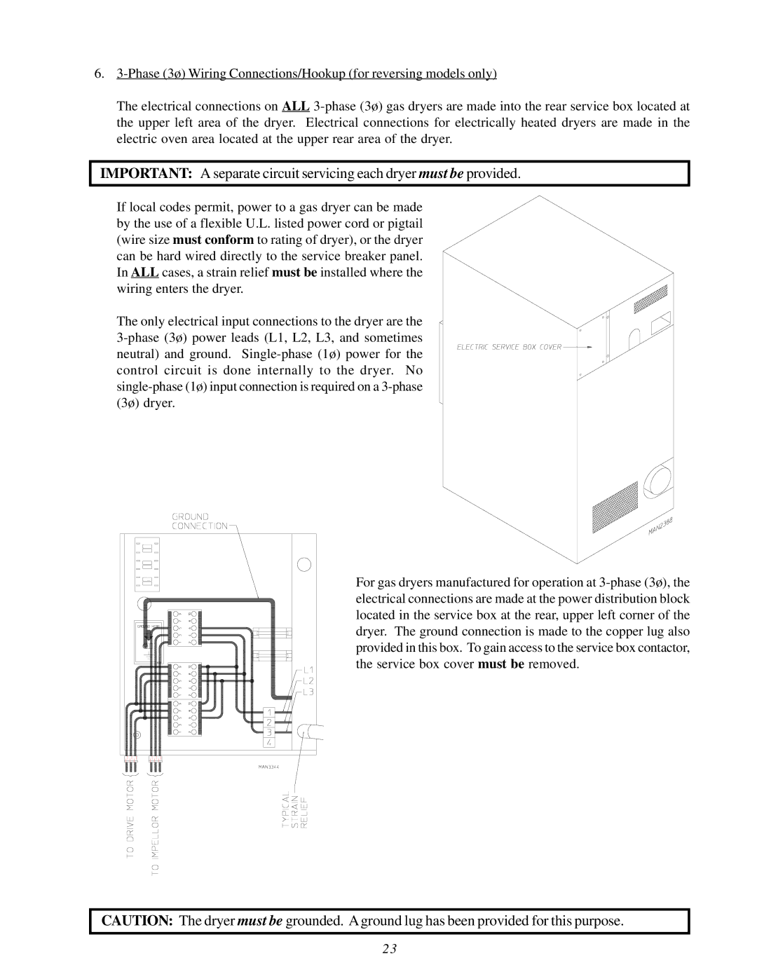 American Dryer Corp MDG75V installation manual 