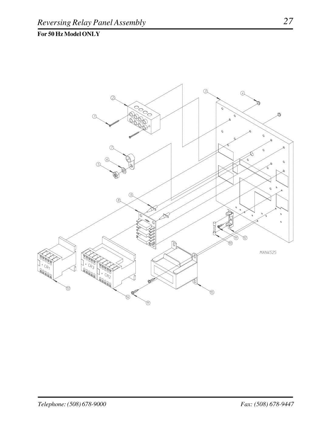 American Dryer Corp ML-122 manual For 50 Hz Model only 