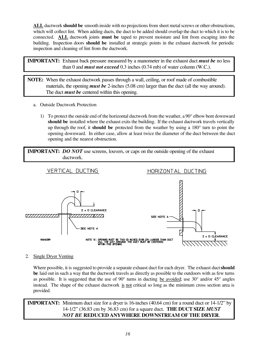 American Dryer Corp ML-122D installation manual 