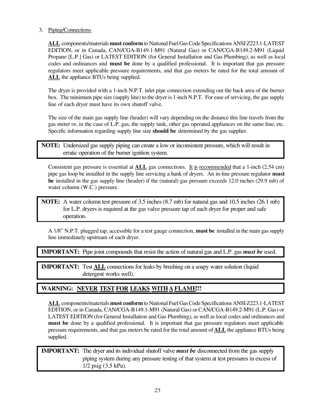 American Dryer Corp ML-122D installation manual 