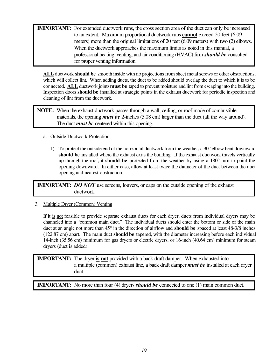 American Dryer Corp ML-130 II installation manual 