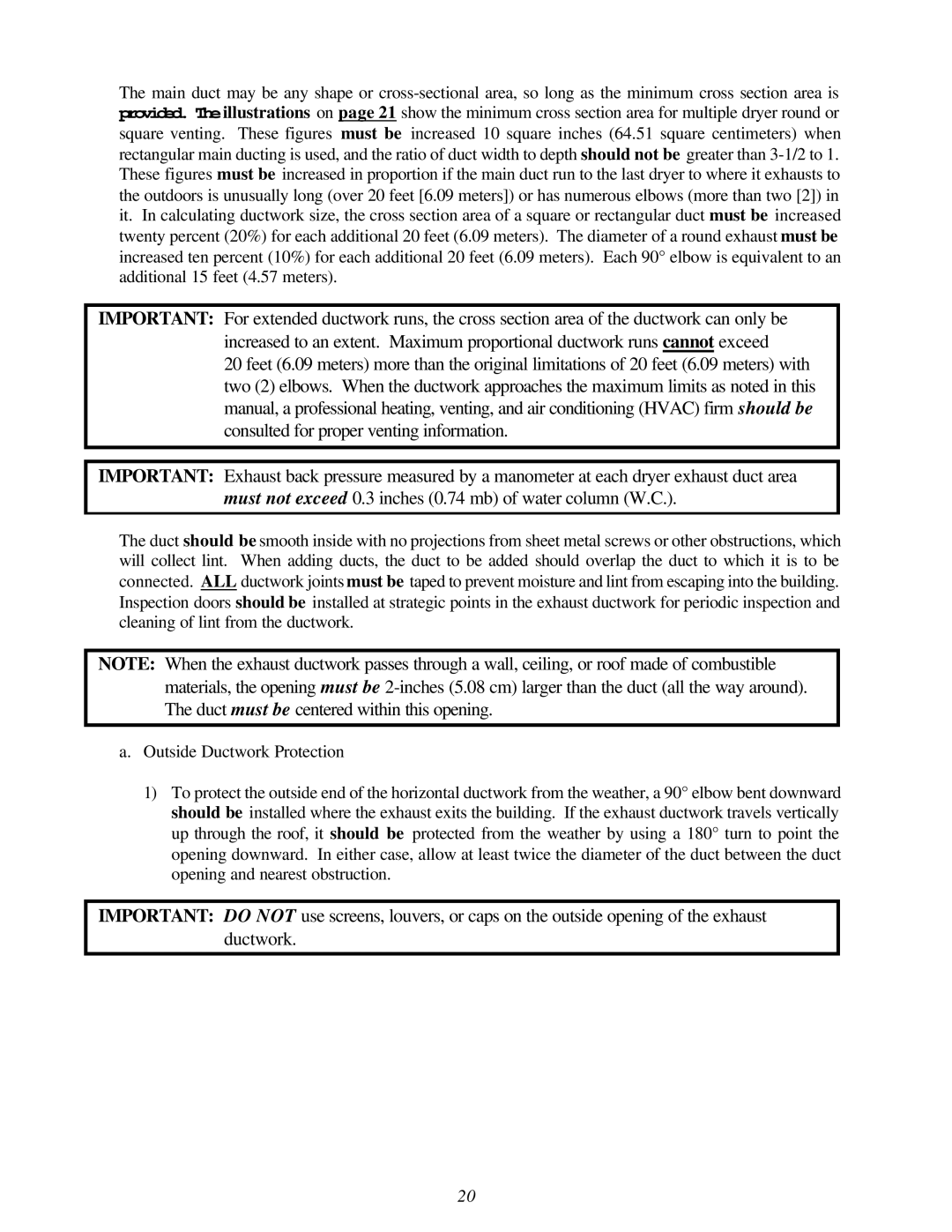 American Dryer Corp ML-130 II installation manual 