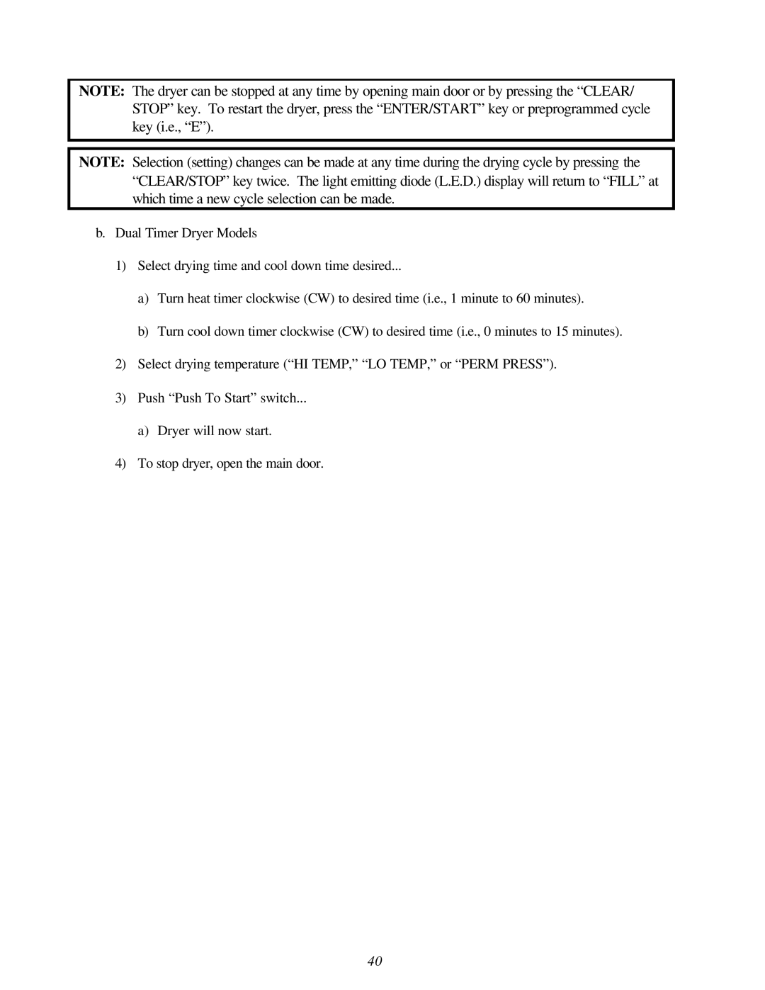 American Dryer Corp ML-130 II installation manual 