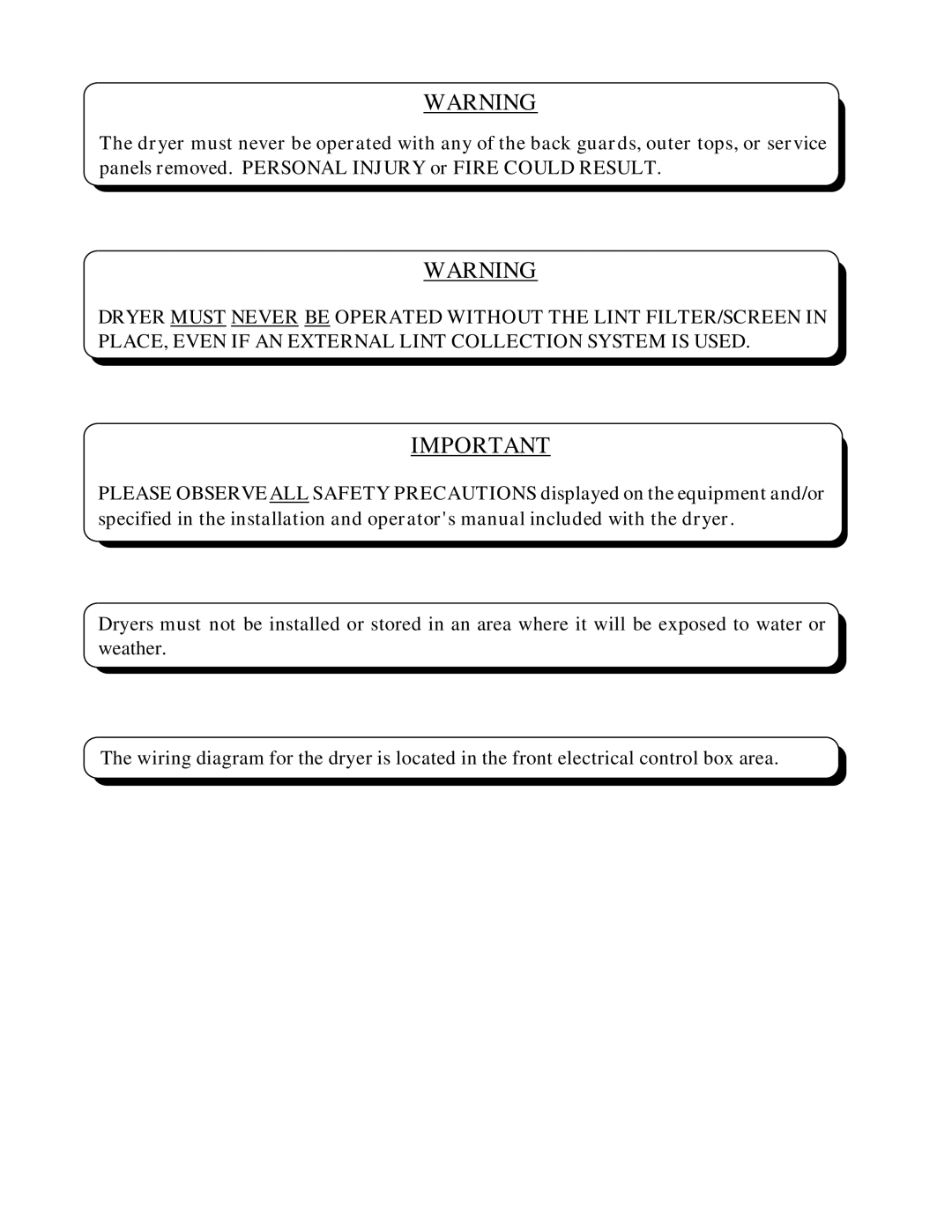 American Dryer Corp ML-170, ML-145 service manual 