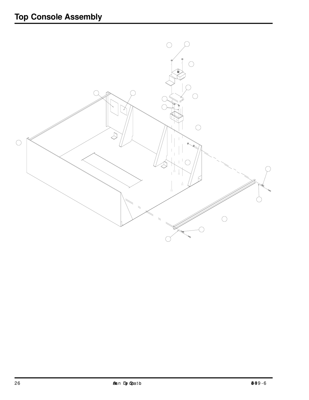 American Dryer Corp ML-190 manual Top Console Assembly 