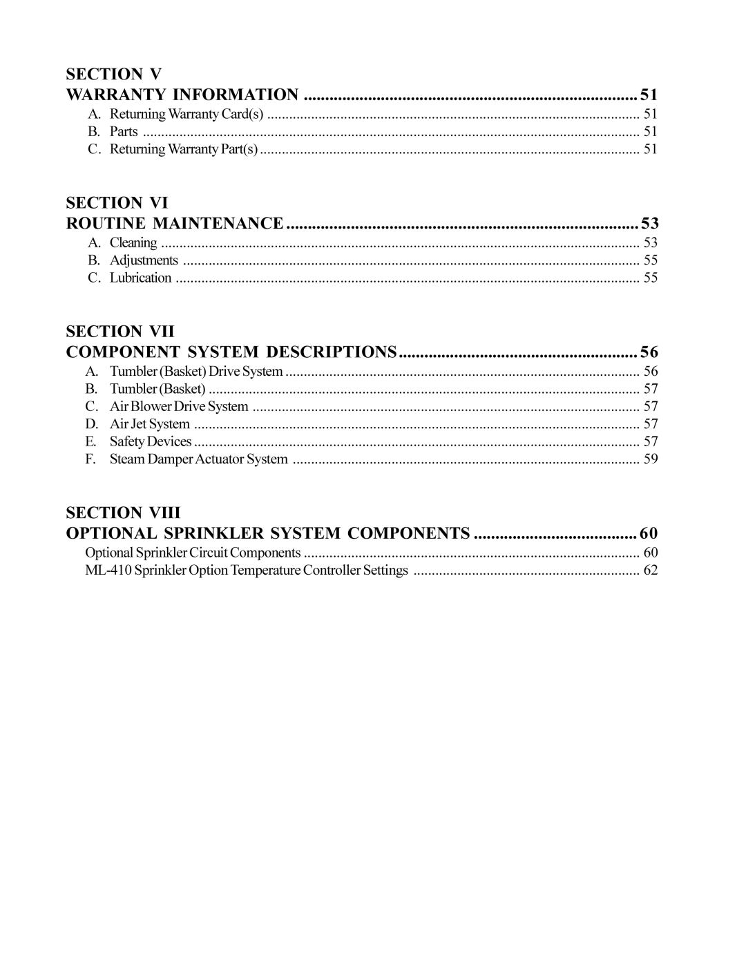 American Dryer Corp ML-410 manual Cleaning Adjustments Lubrication, Air Blower Drive System 