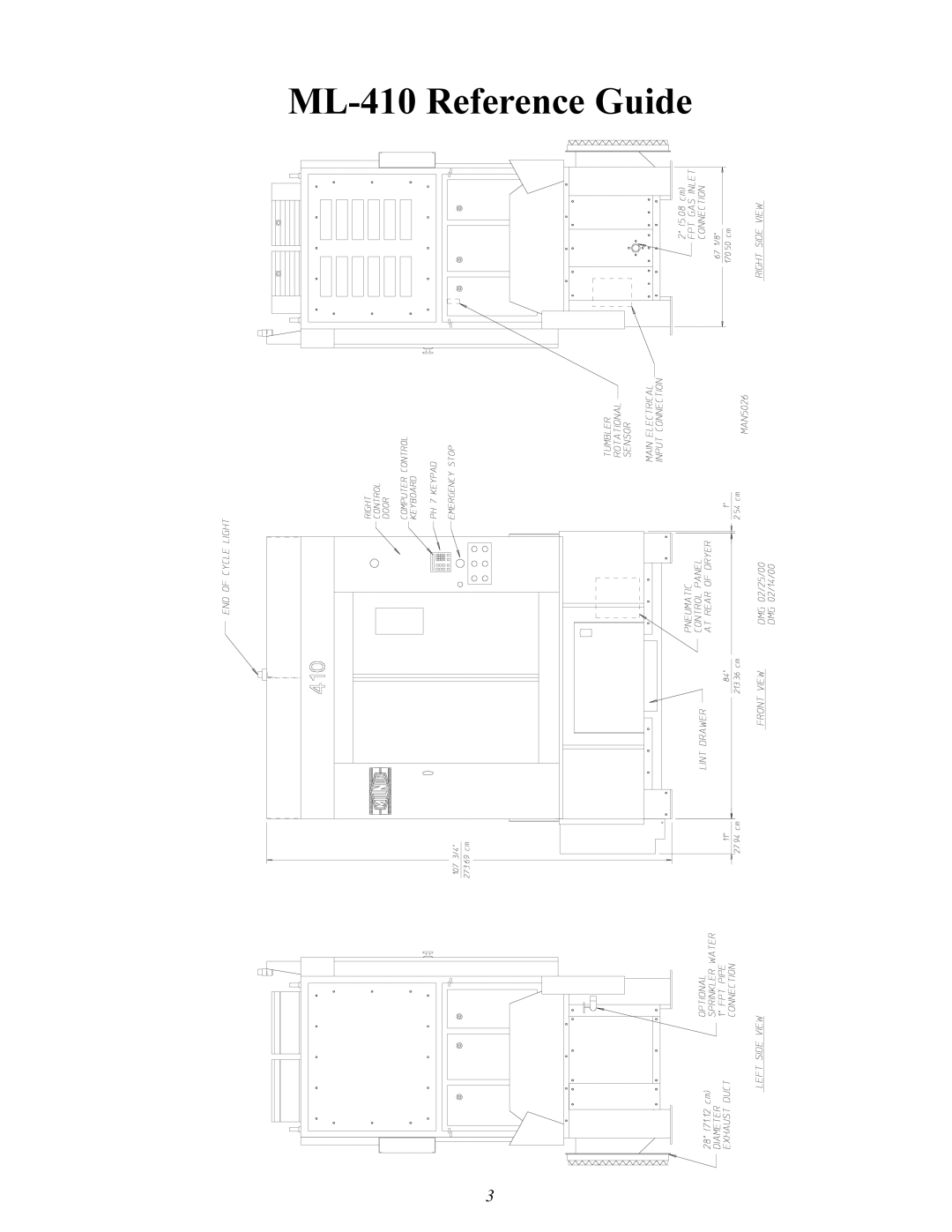 American Dryer Corp manual ML-410 Reference Guide 