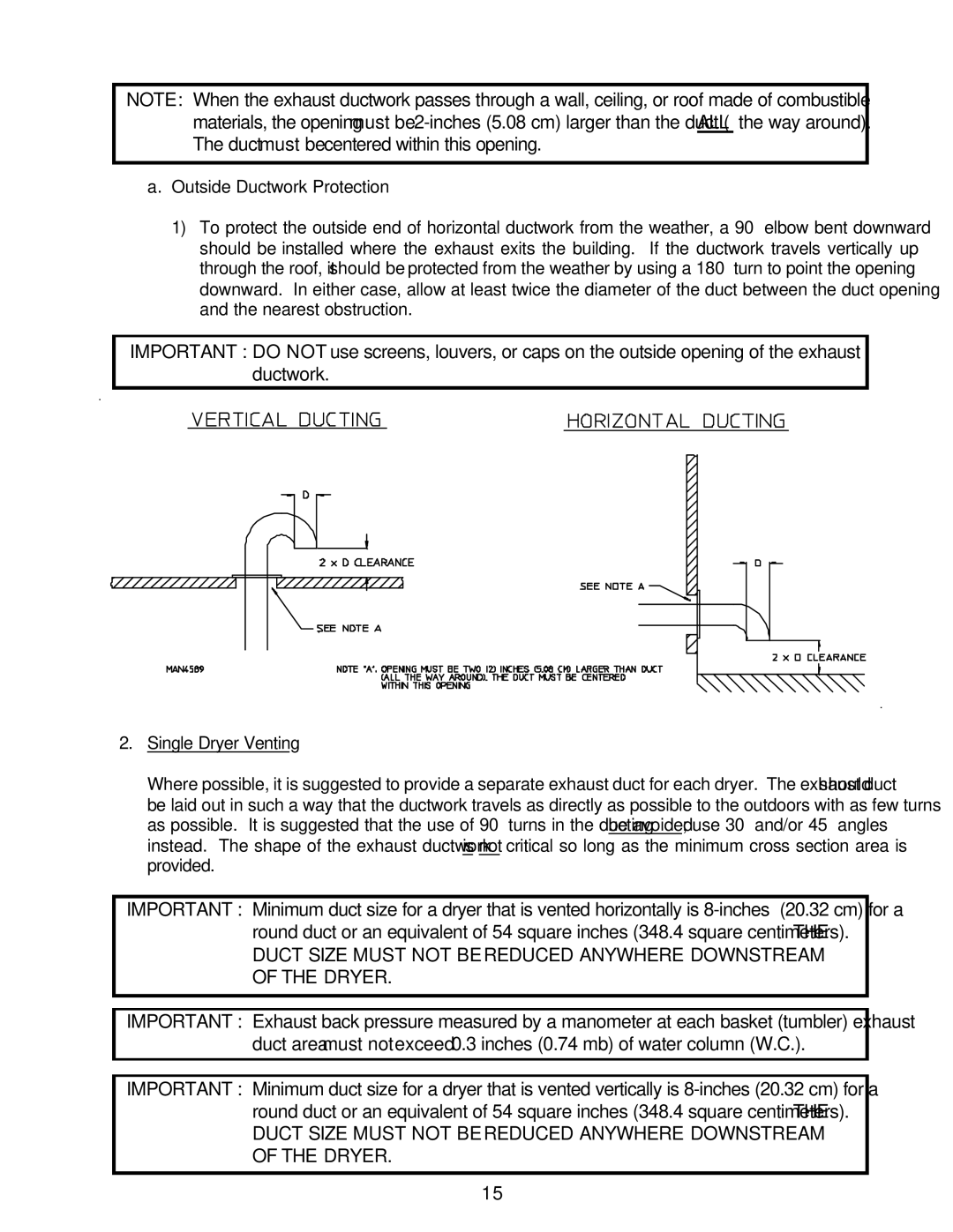 American Dryer Corp ML-55HS installation manual 