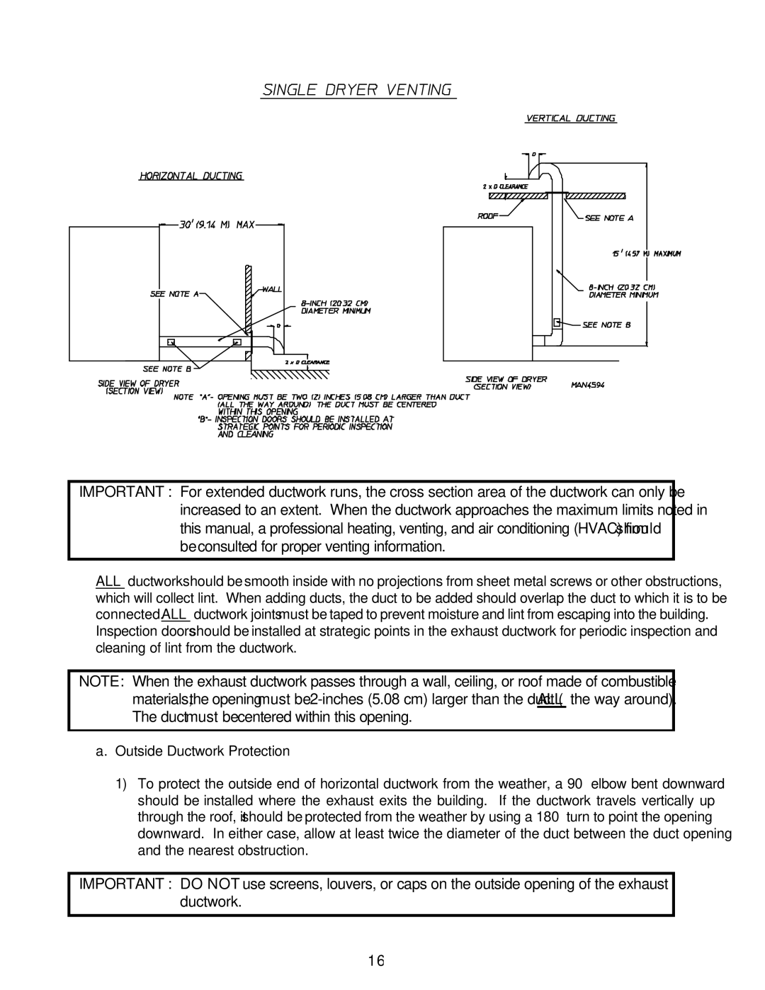 American Dryer Corp ML-55HS installation manual 