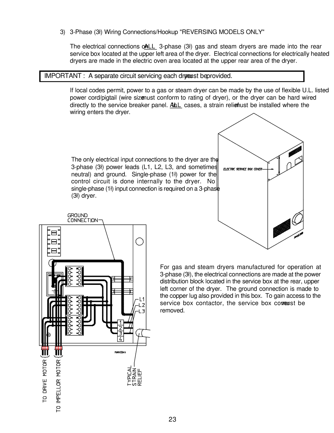 American Dryer Corp ML-55HS installation manual 